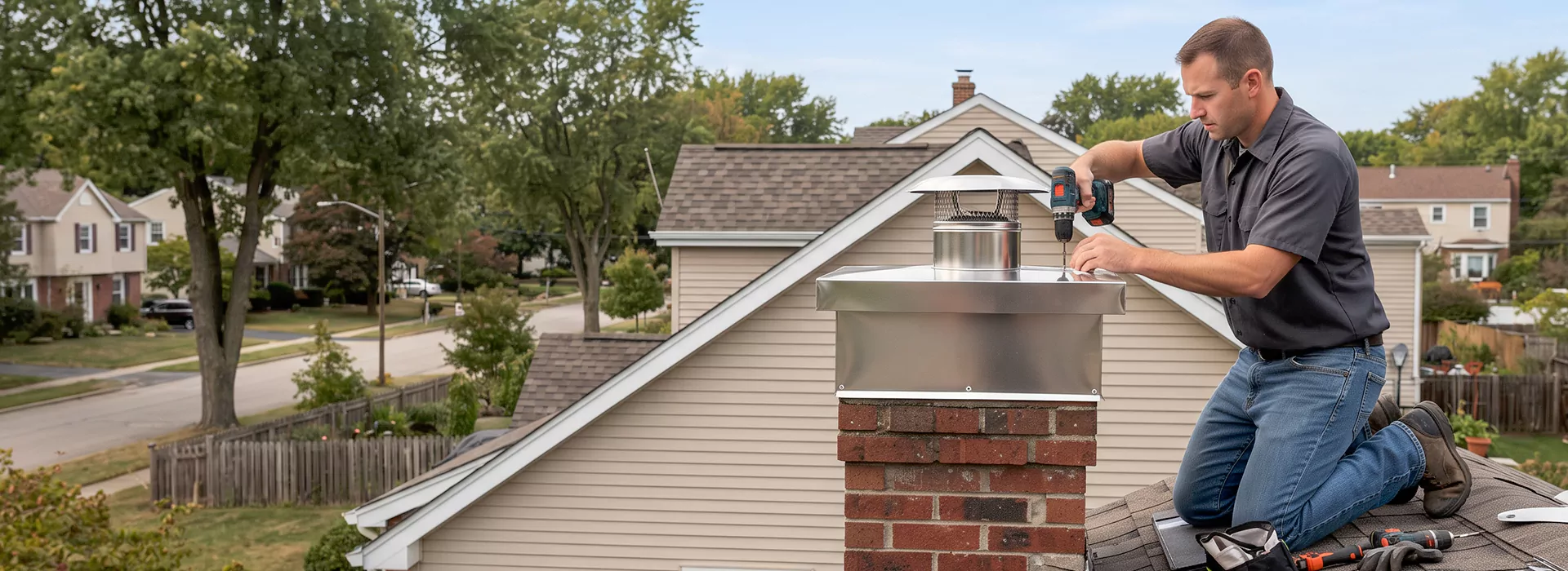Chimney Chase Cover Installation Abington, PA