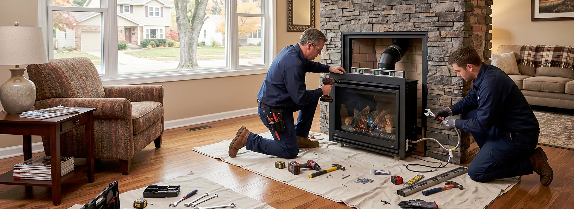 New Fireplace Installation in Abington