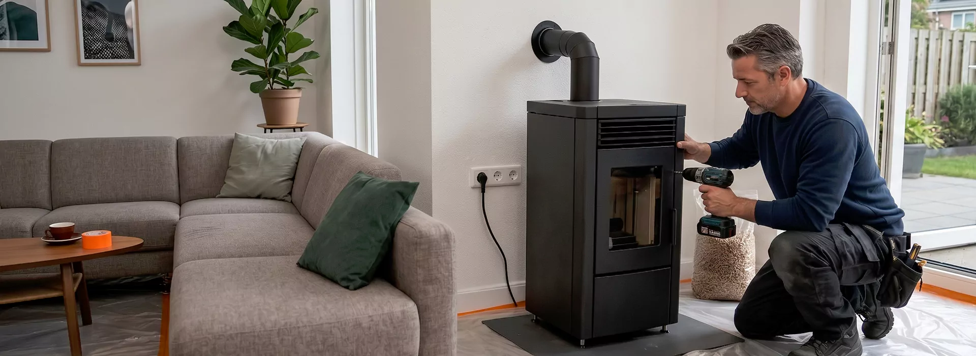 Pellet Stove Chimney Installation in Abington, PA