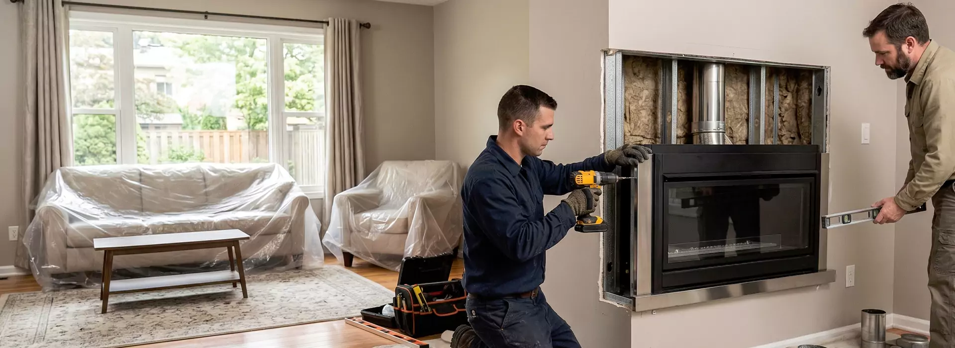 Prefabricated Fireplace Installation in Abington, PA