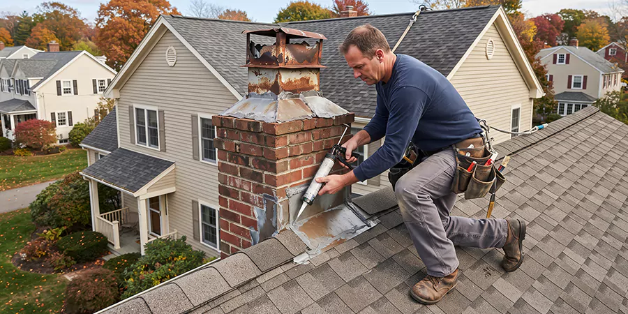 Chimney Chase Flashing Repair Abington