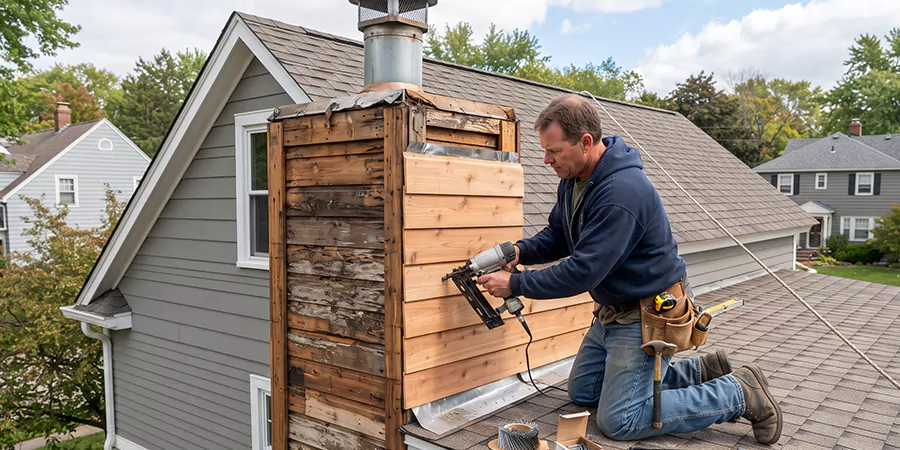 Wood Chimney Chase Repair Abington