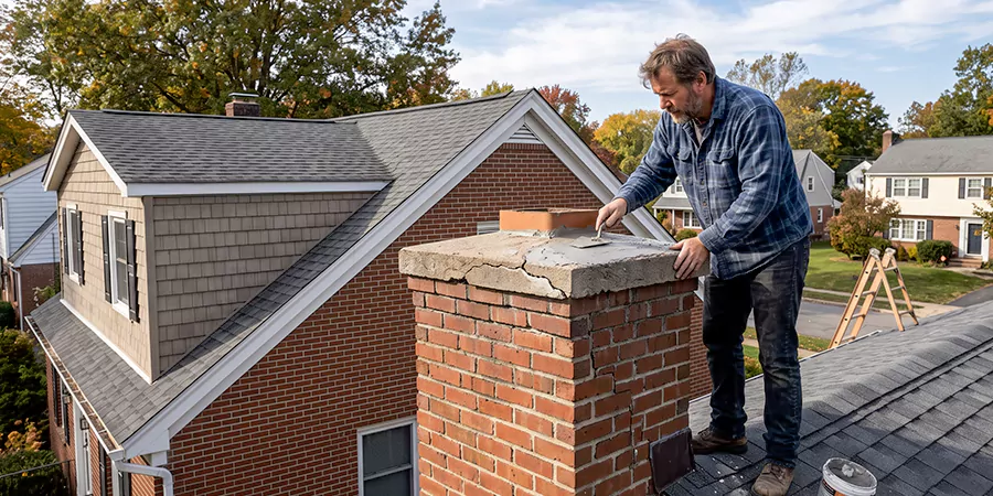 Brick Chimney Crown Repair Abington