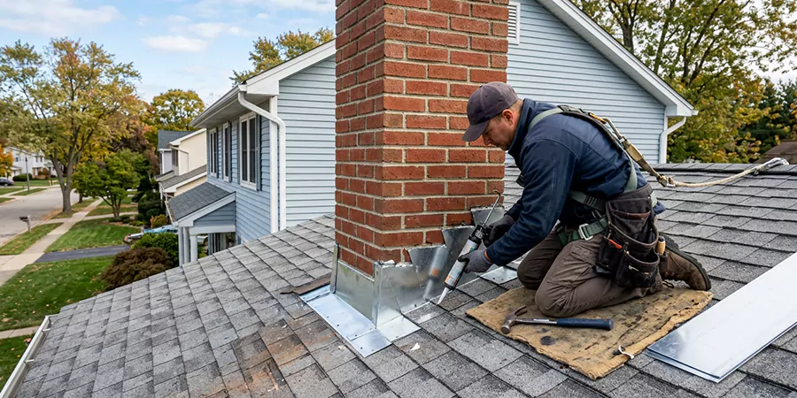Roof and Chimney Flashing Leak Repair Abington