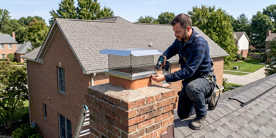 Masonry Chimney Spark Arrestor Installation Abington
