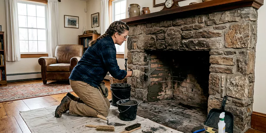 Refurbish Wood Burning Fireplace Abington