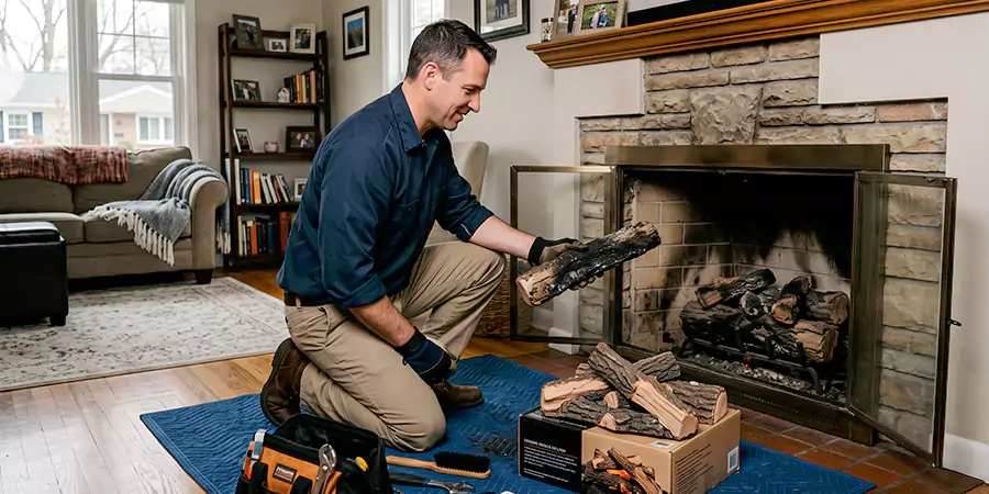 Replacing Gas Fireplace Logs Abington