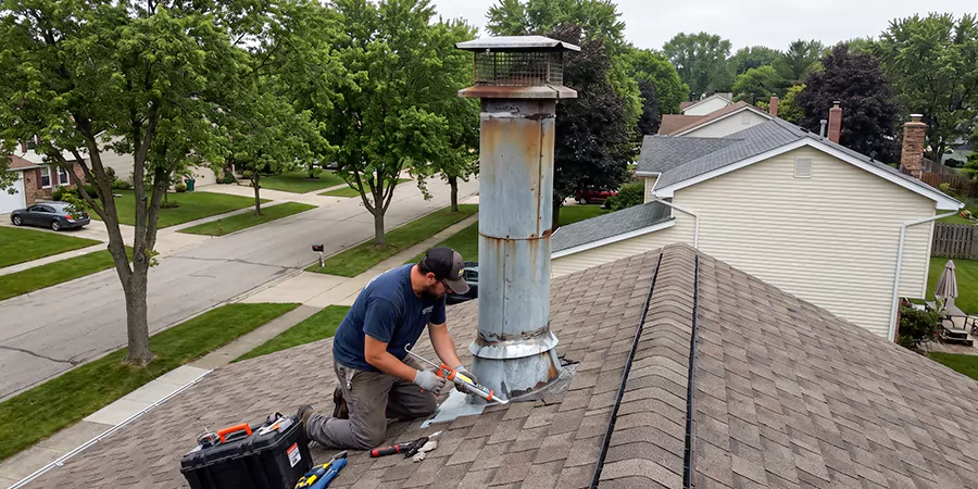 Stone, Stucco, and Metal Chimney Leak Repair Abington