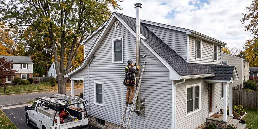 Wood Fireplace Chimney Liner Installation Abington