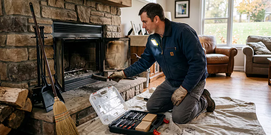 Wood Fireplace Repair in Abington